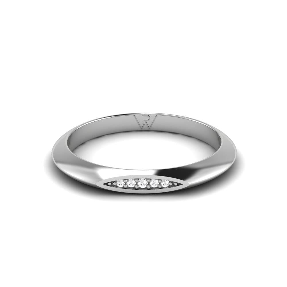 Alliances en Argent Rhodié couple Lovepetal Oxyde de Zirconium