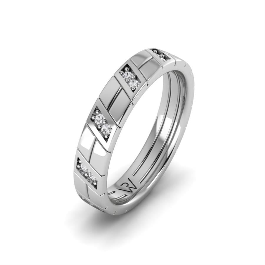 Alliances en Argent Rhodié couple Lueur