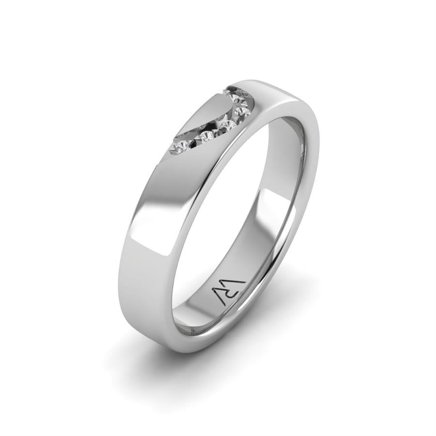 Alliances en Argent Rhodié couple Merveille