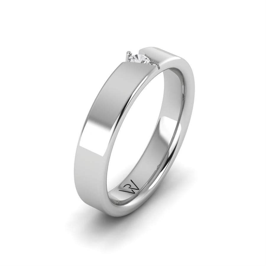 Alliances en Argent Rhodié couple MystèRe