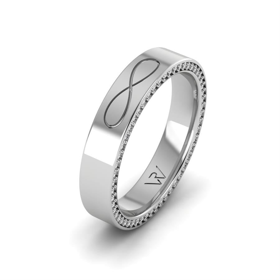 Alliances en Argent Rhodié couple Noble Paradise