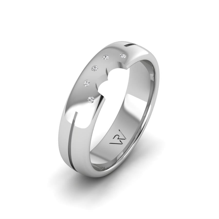 Alliances en Argent Rhodié couple romantic Image