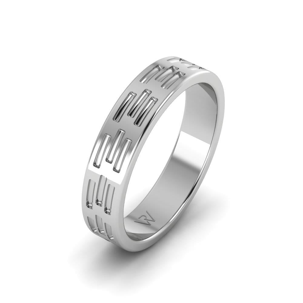 Alliances en Argent Rhodié couple Sereneflora