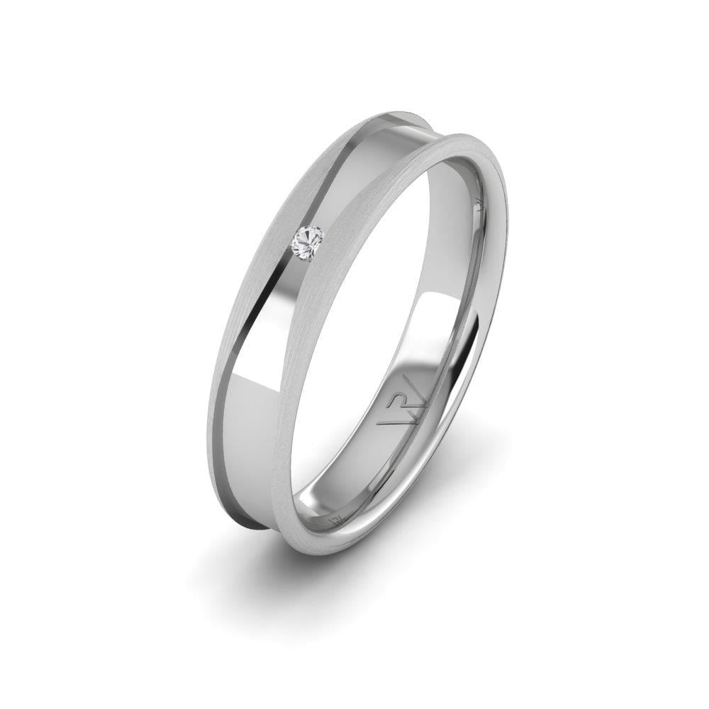 Alliances en Argent Rhodié couple Shimmerix Oxyde de Zirconium