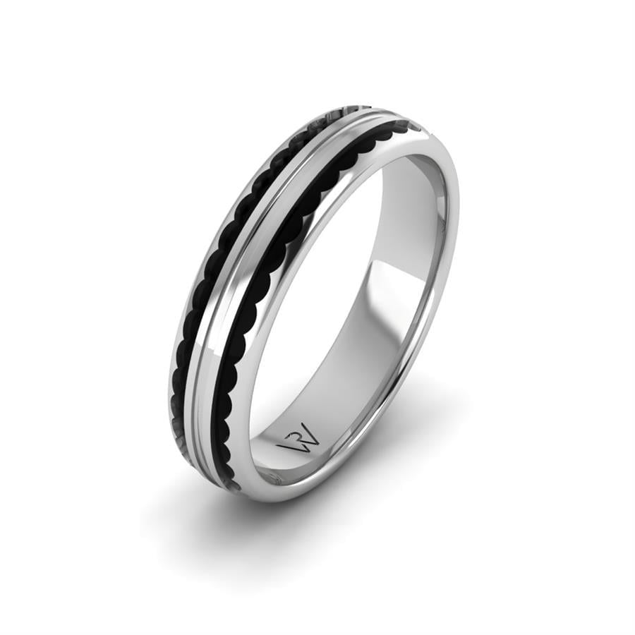 Alliances en Argent Rhodié couple Sixtine
