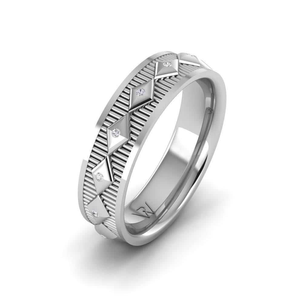 Alliances en Argent Rhodié couple Sparklust Oxyde de Zirconium