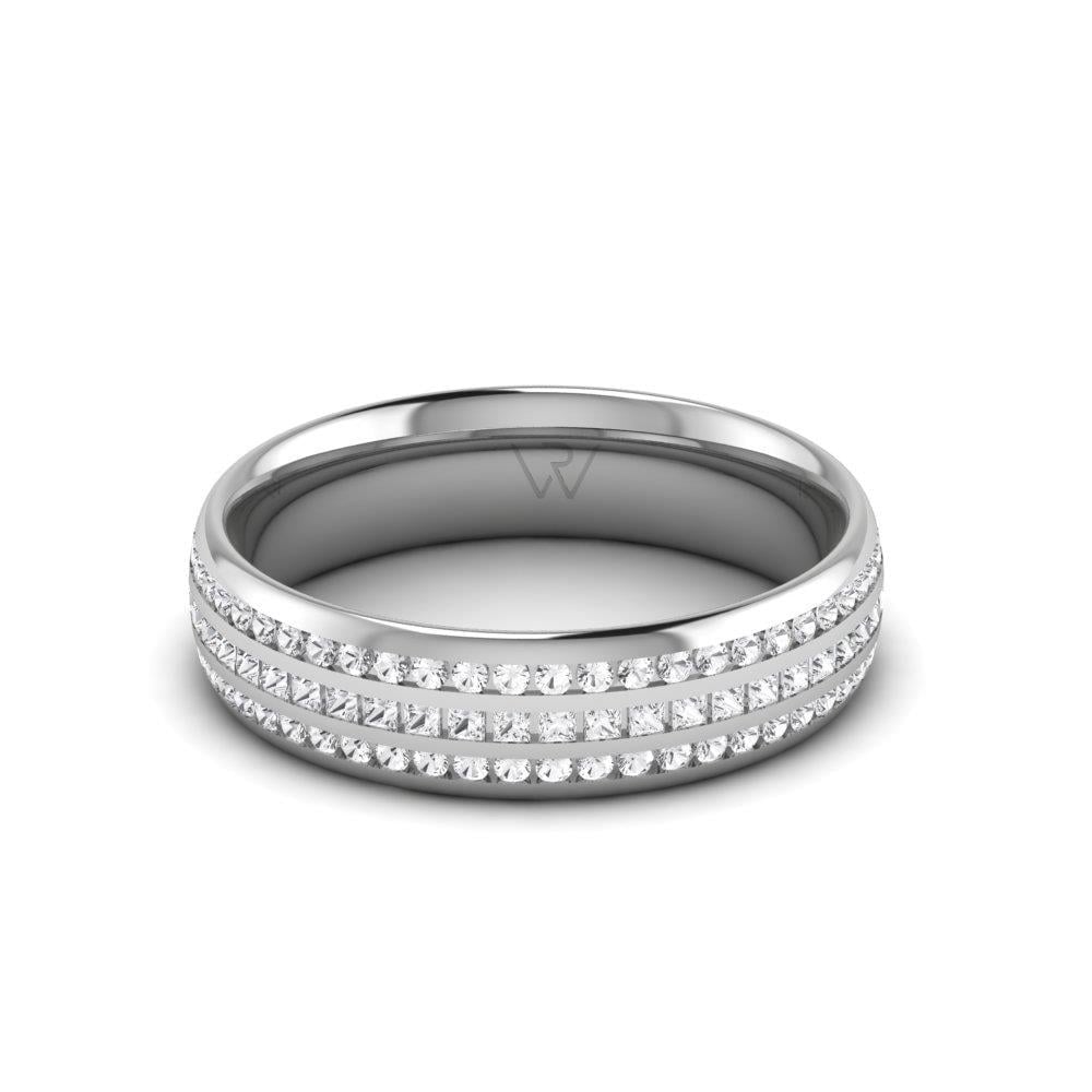 Alliances en Argent Rhodié couple Symbliss Oxyde de Zirconium