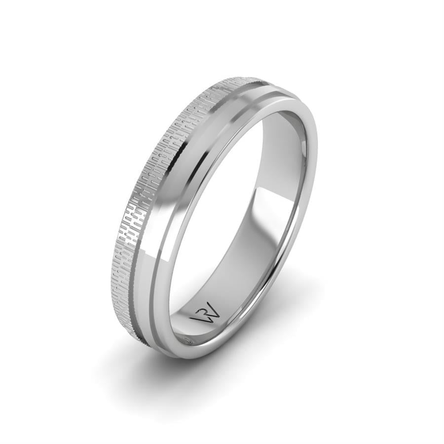 Alliances en Argent Rhodié couple Tendresse