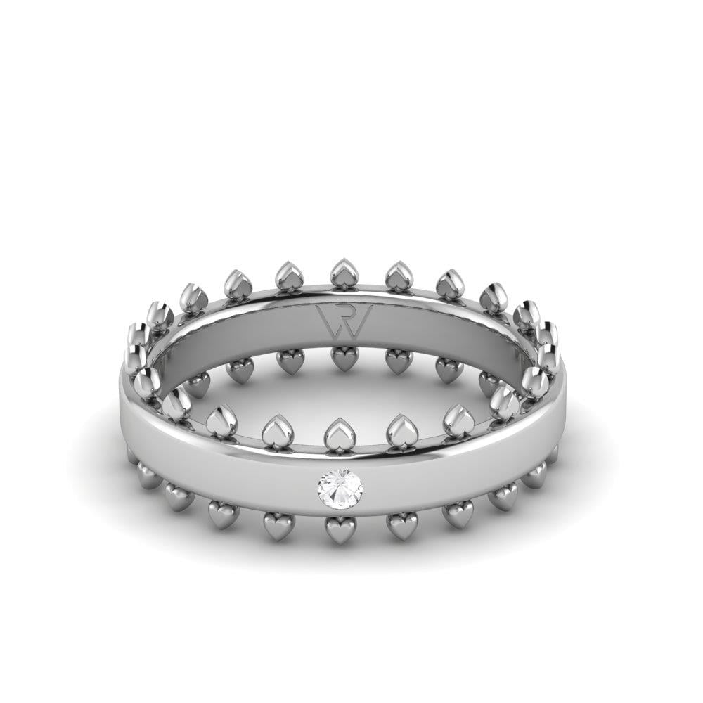 Alliances en Argent Rhodié couple Étincelle Oxyde de Zirconium