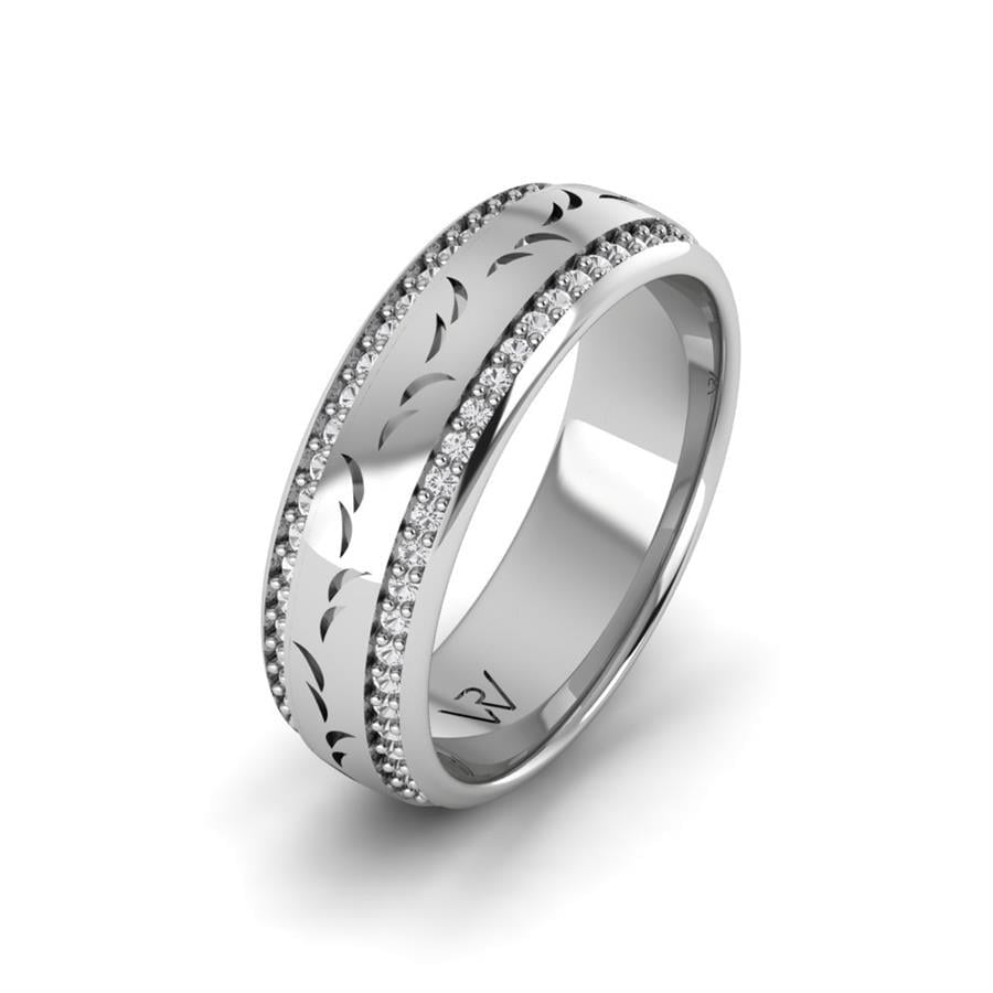 Alliances en Argent Rhodié couple Venus