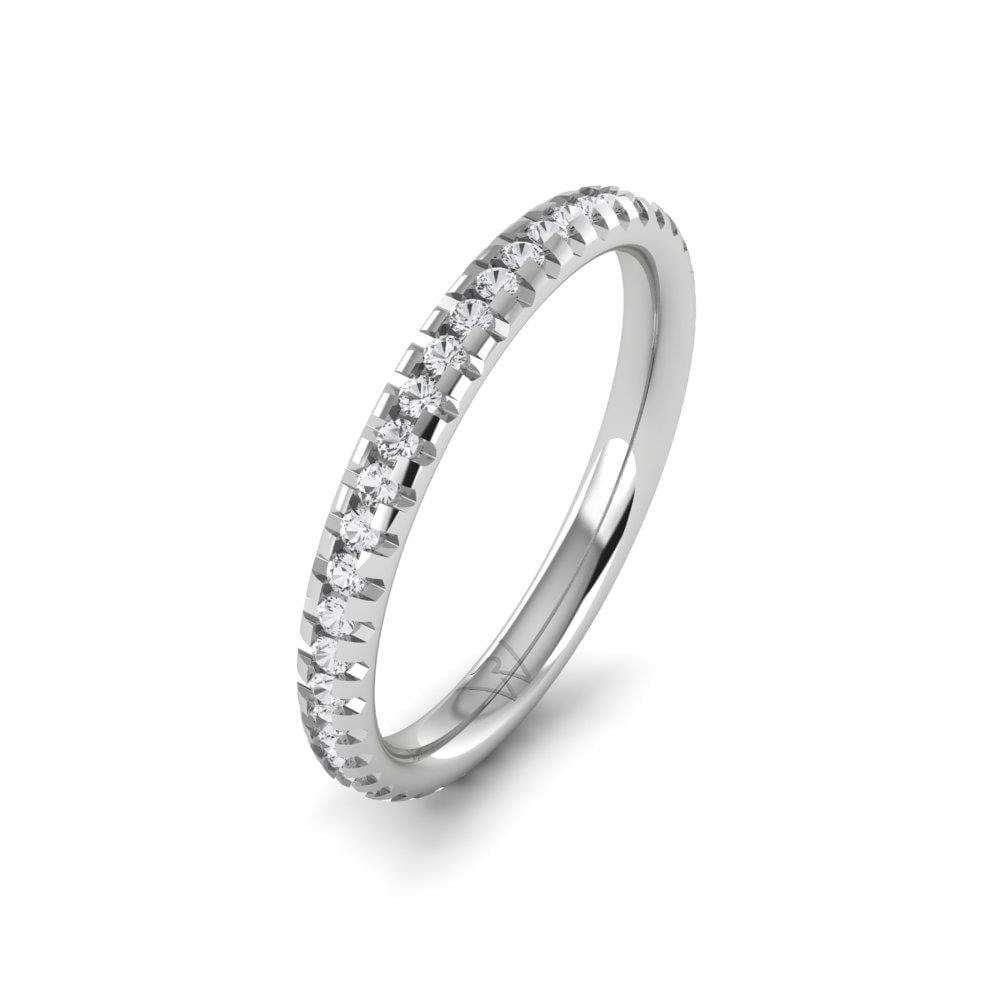 Alliances en Argent Rhodié Femme Blissful Bloom Oxyde de Zirconium
