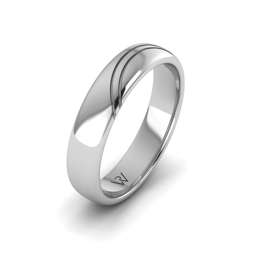 Alliances en Argent Rhodié Homme Aphrodite