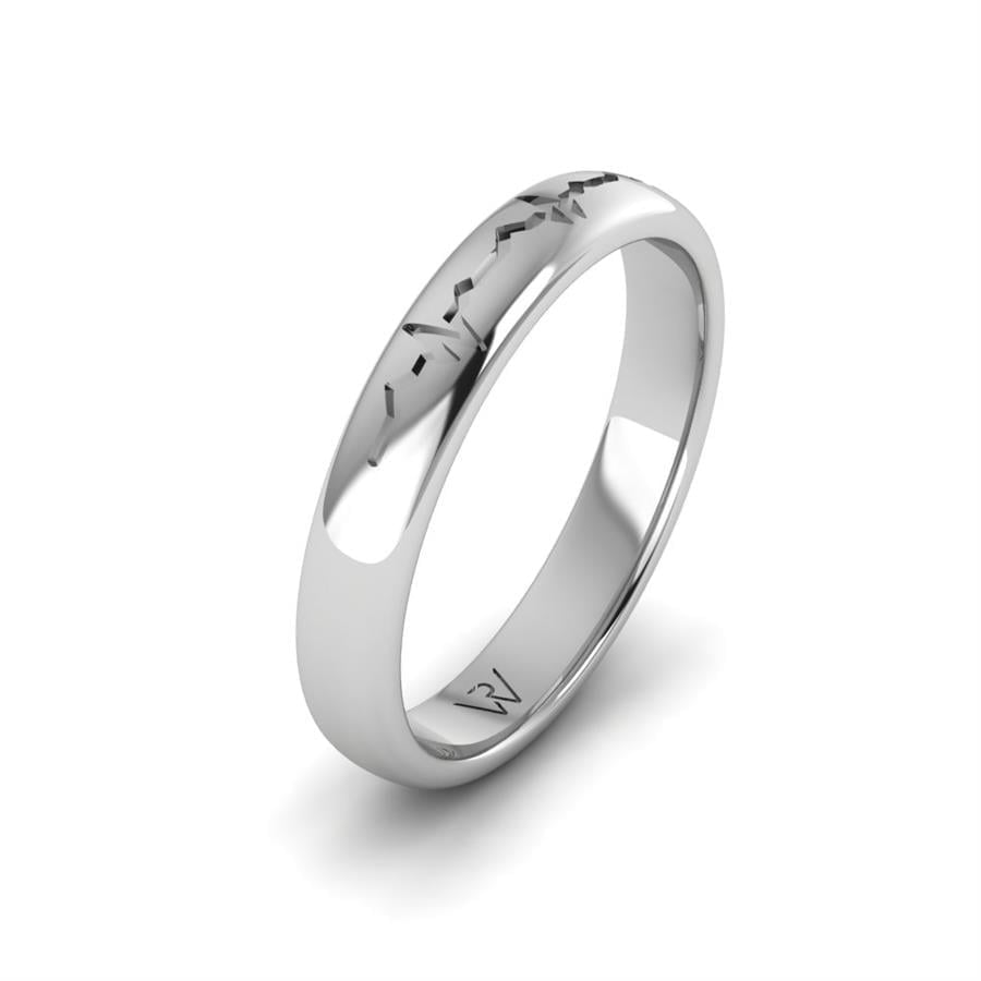 Alliances en Argent Rhodié Homme Brillance
