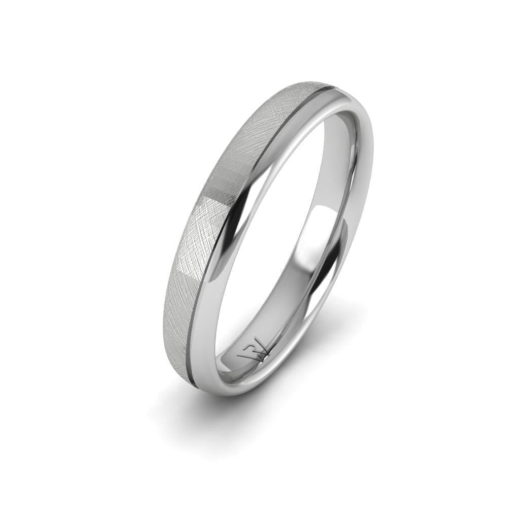 Alliances en Argent Rhodié Homme Cherishcarve