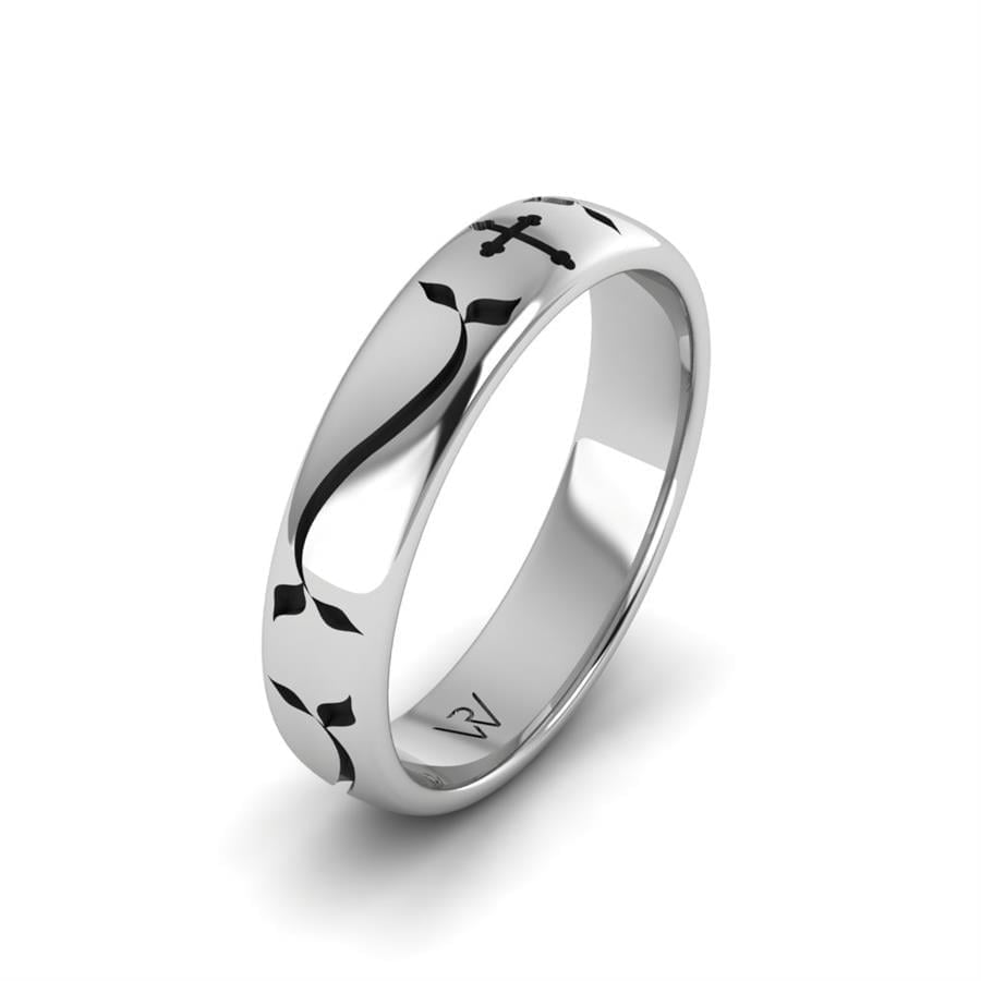 Alliances en Argent Rhodié Homme Infinite Shake