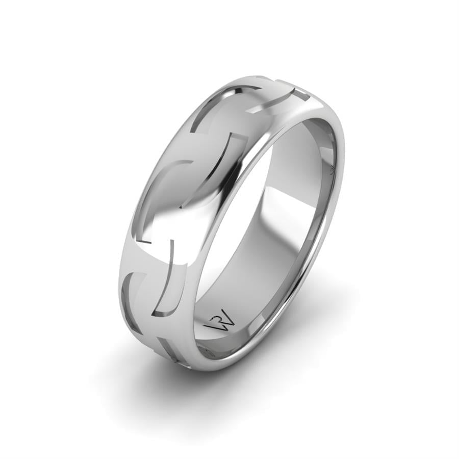 Alliances en Argent Rhodié Homme Laurie