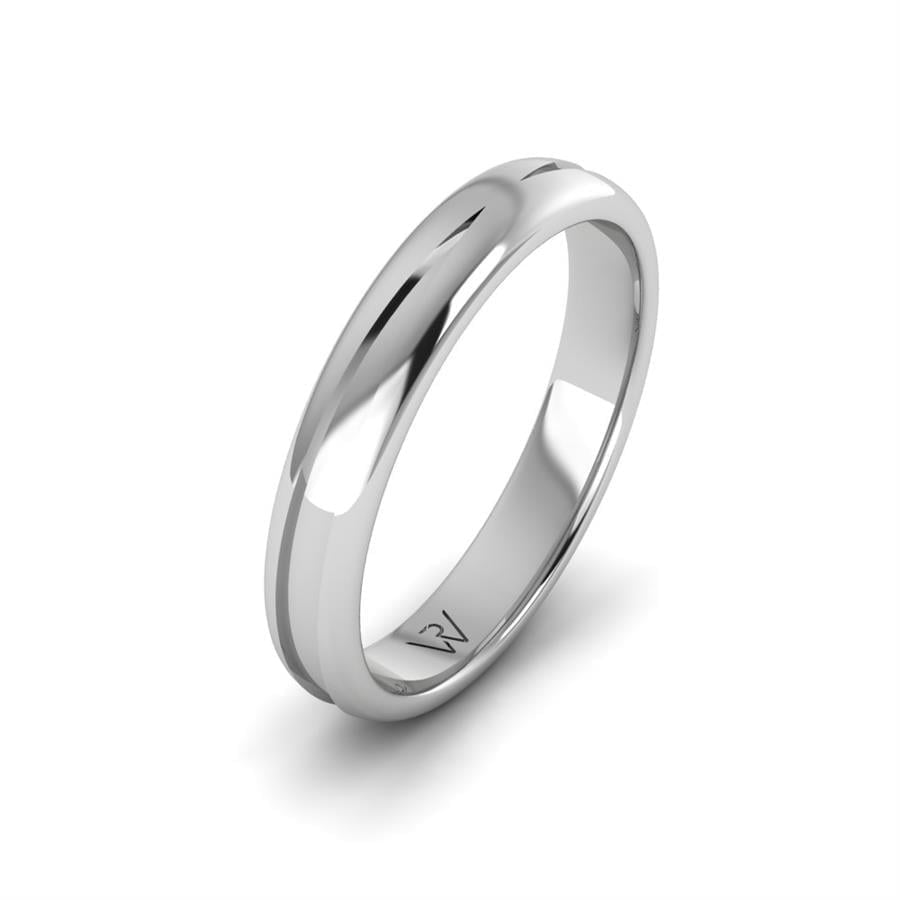 Alliances en Argent Rhodié Homme Perle