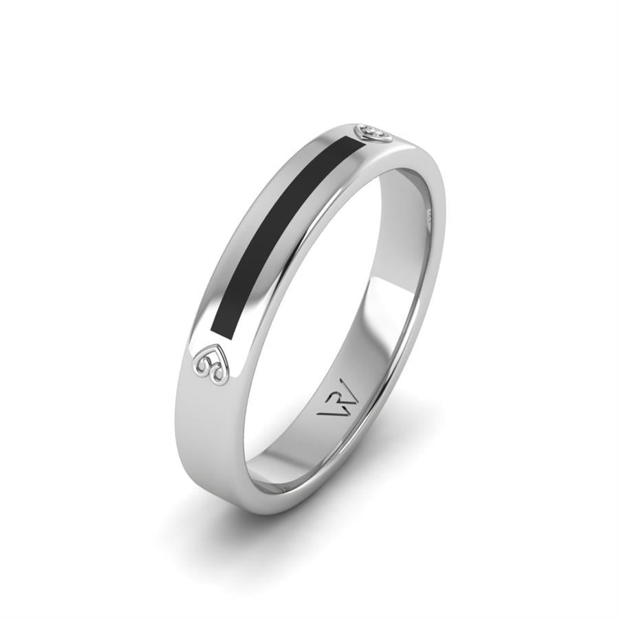Alliances en Argent Rhodié Homme Smart Sympathy