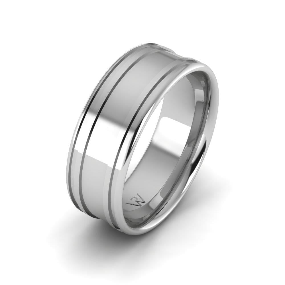 Alliances en Argent Rhodié Homme Weddingwave