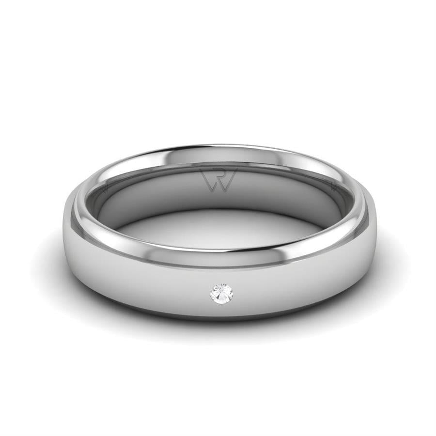 Alliances Femme en Platine EleganceSerene Oxyde de Zirconium