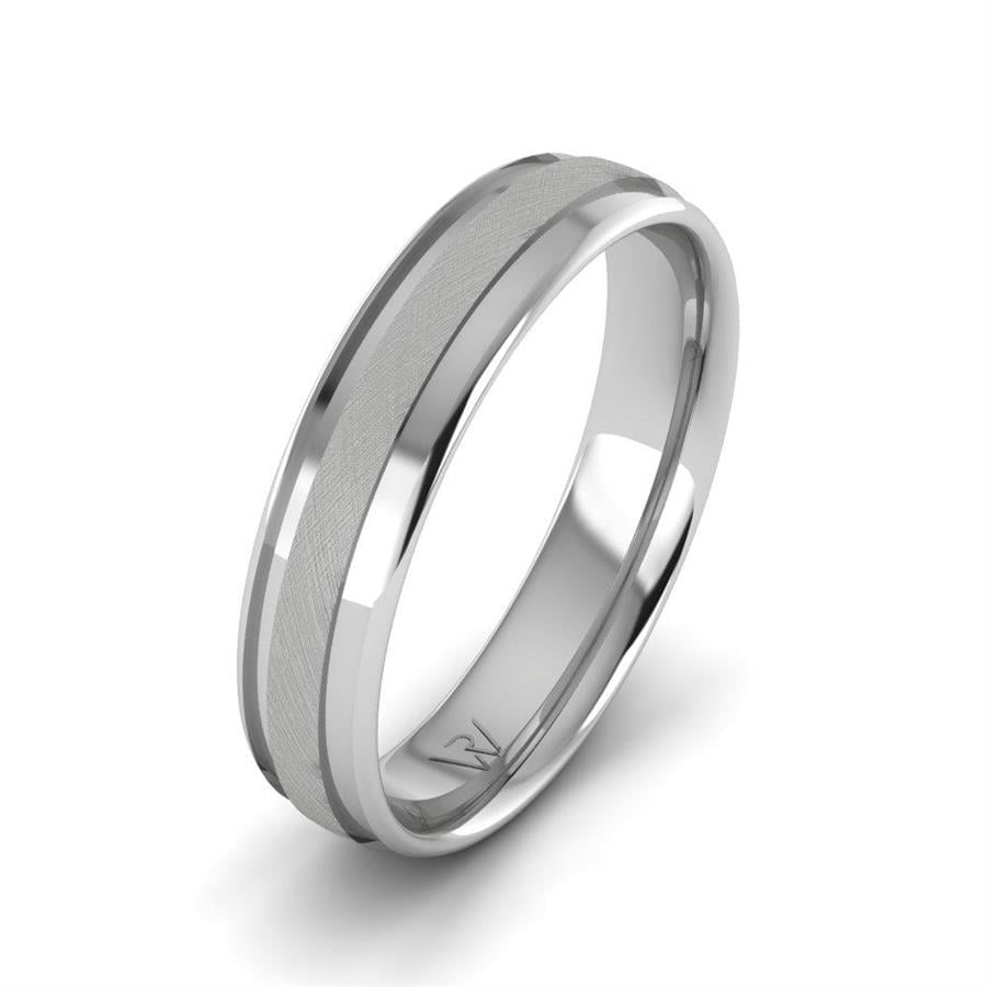 Alliances Homme en Platine Alygance Oxyde de Zirconium