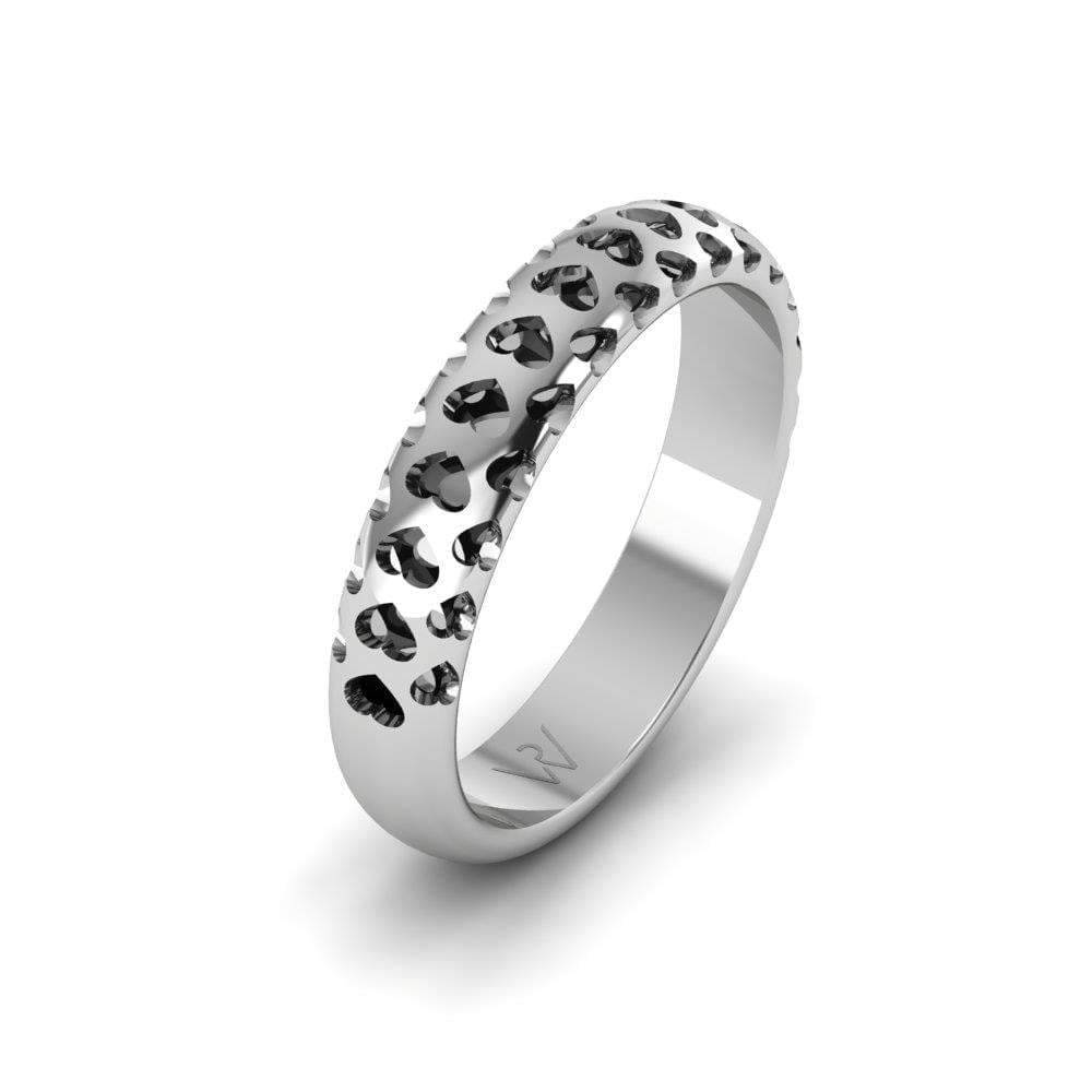 Alliances modernes femme Bonheur Or Blanc