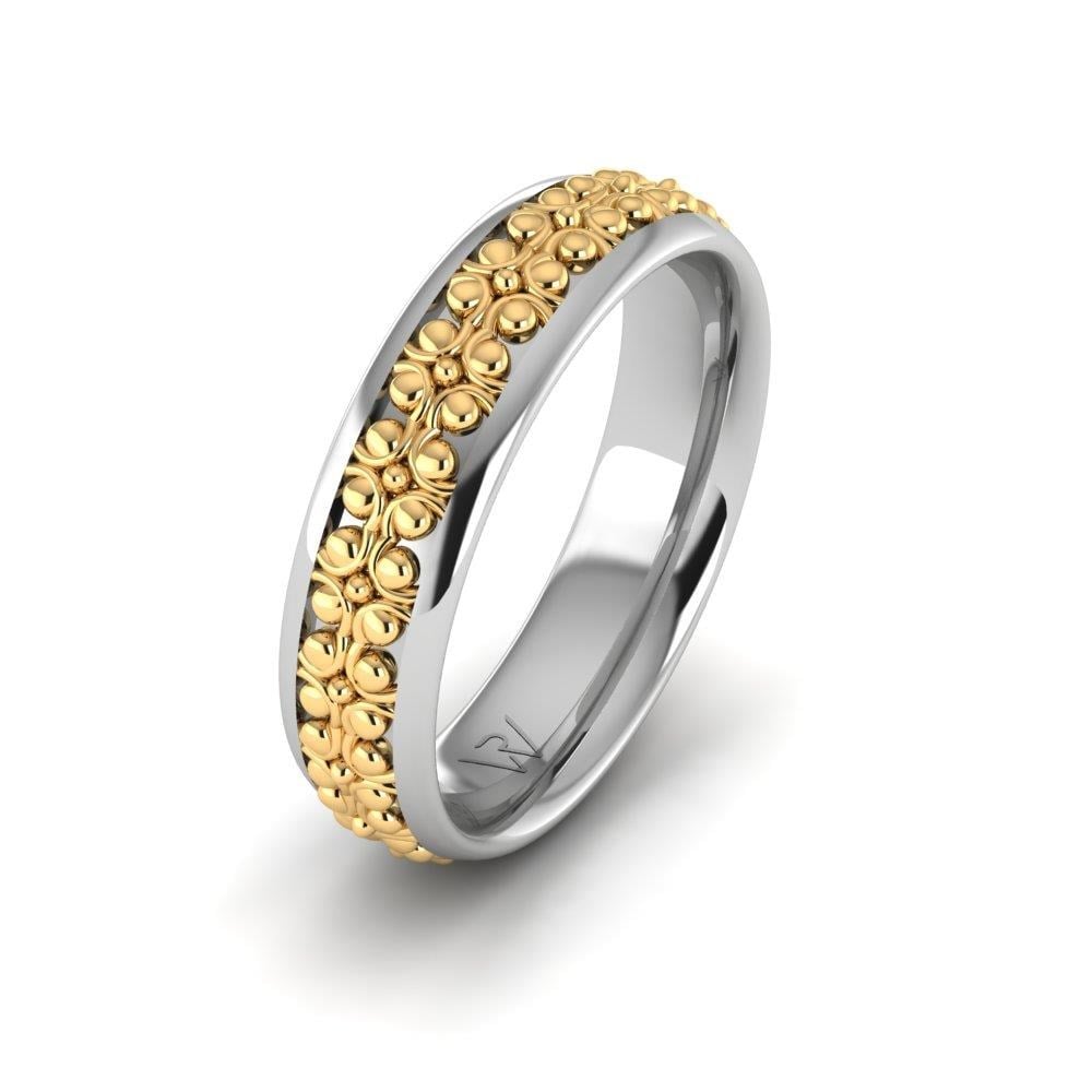 Alliances modernes femme CherishLoom Or Blanc et Jaune