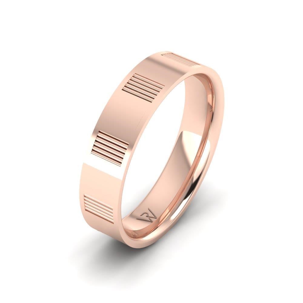 Alliances modernes homme Endura Or Rose