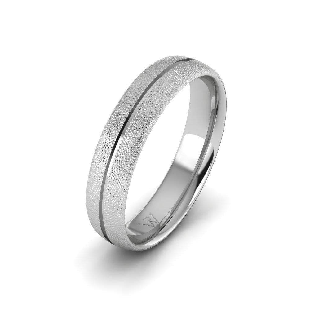 Alliances modernes homme Foreverrings Or Blanc