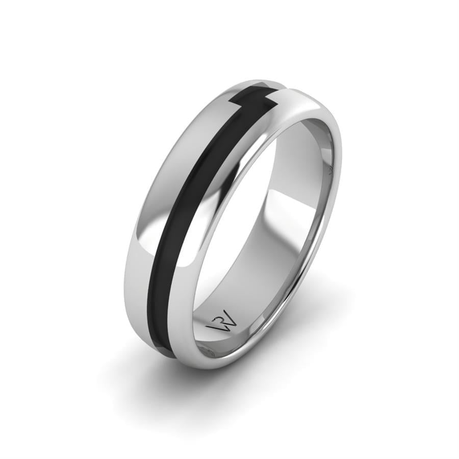 Alliances modernes homme Heavenly Dream Or Blanc