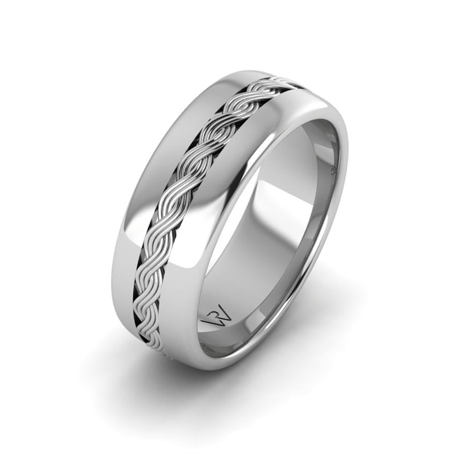 Alliances Modernes Homme Lavendi Or Blanc
