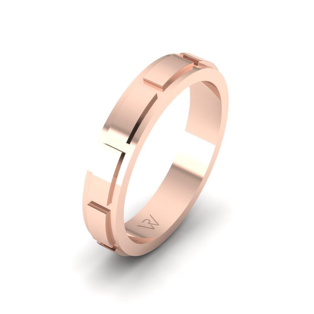 Alliances modernes homme Lovewhisper Or Rose