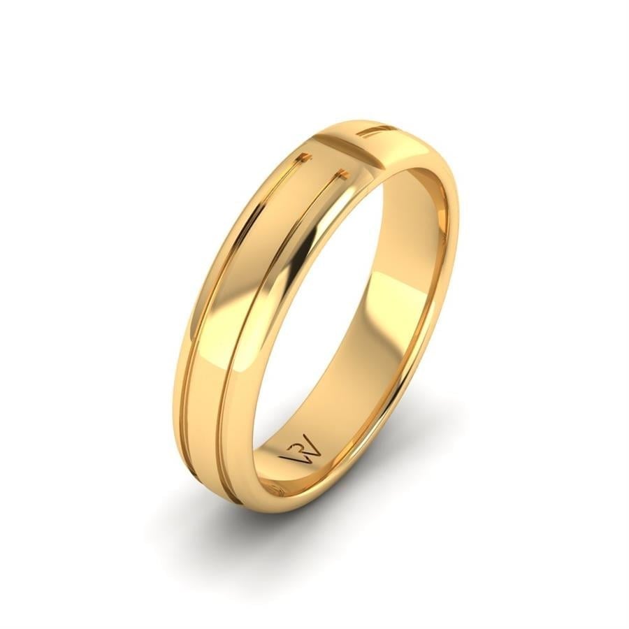 Alliances modernes homme mariée Graceful Or Jaune