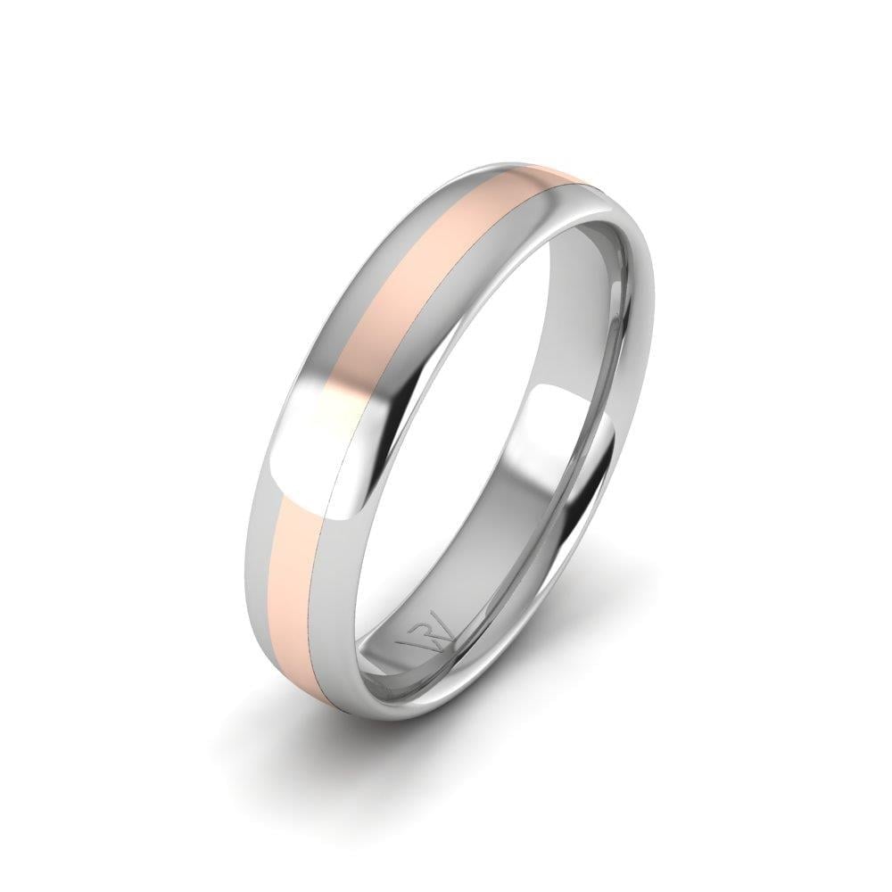 Alliances modernes homme Promiise Or Rose et Blanc