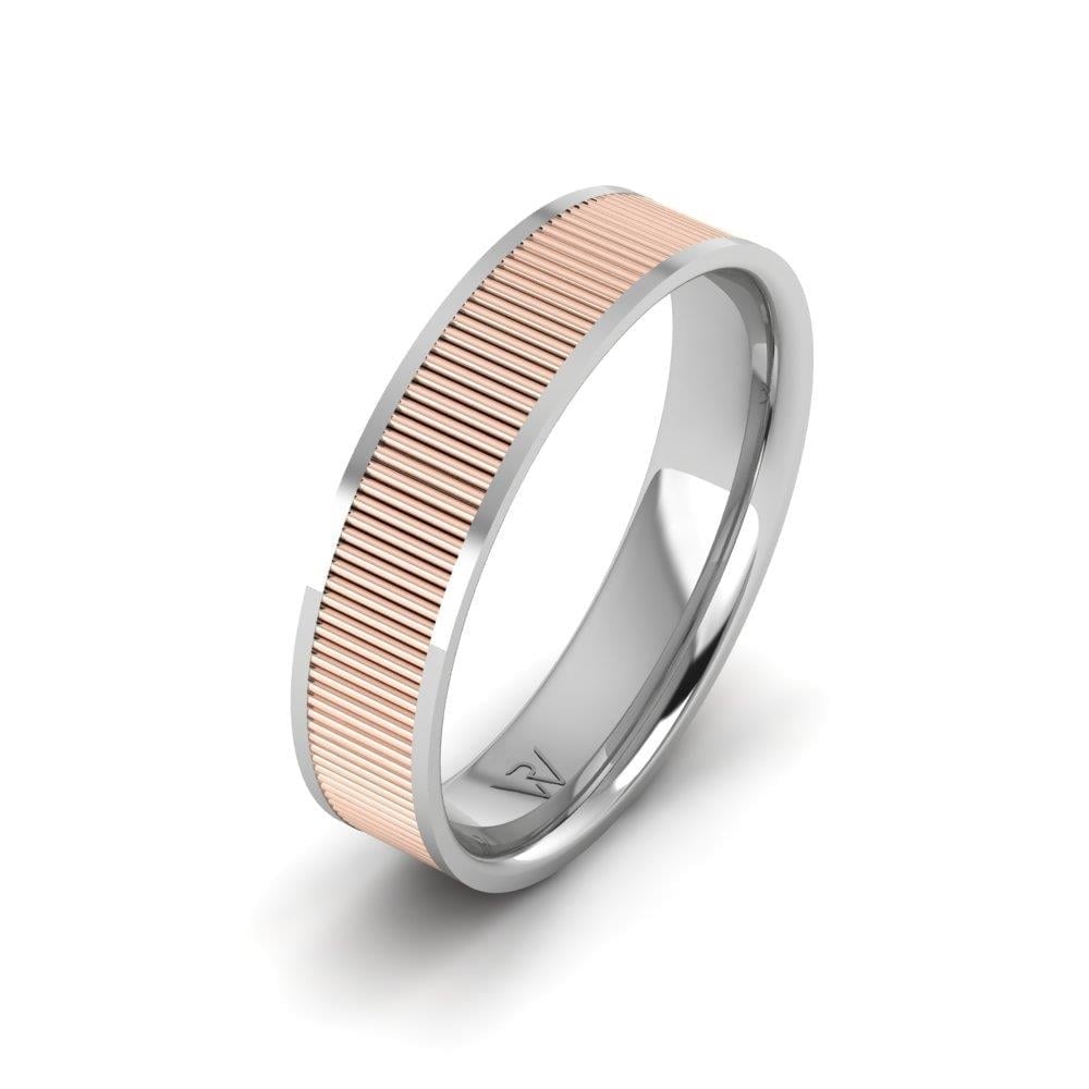Alliances modernes homme Radiave Or Blanc et Rose
