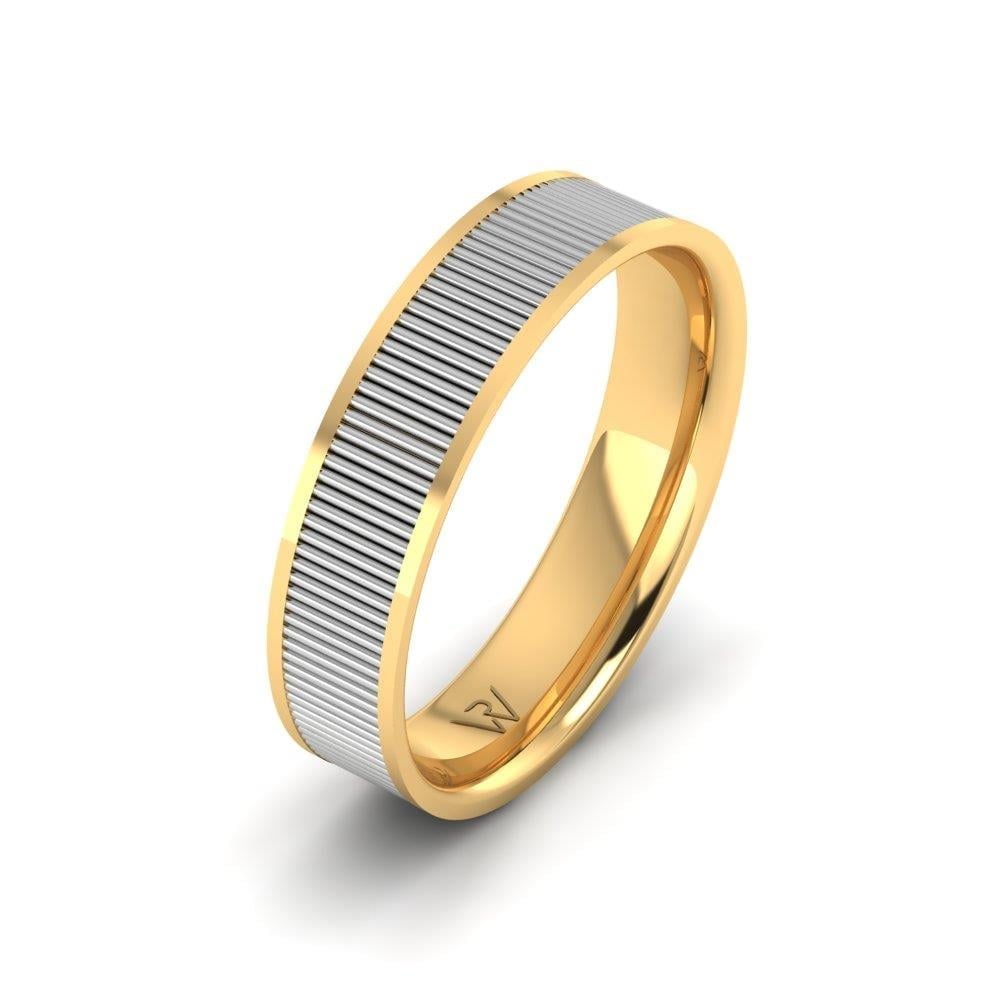 Alliances modernes homme Radiave Or Jaune et Blanc