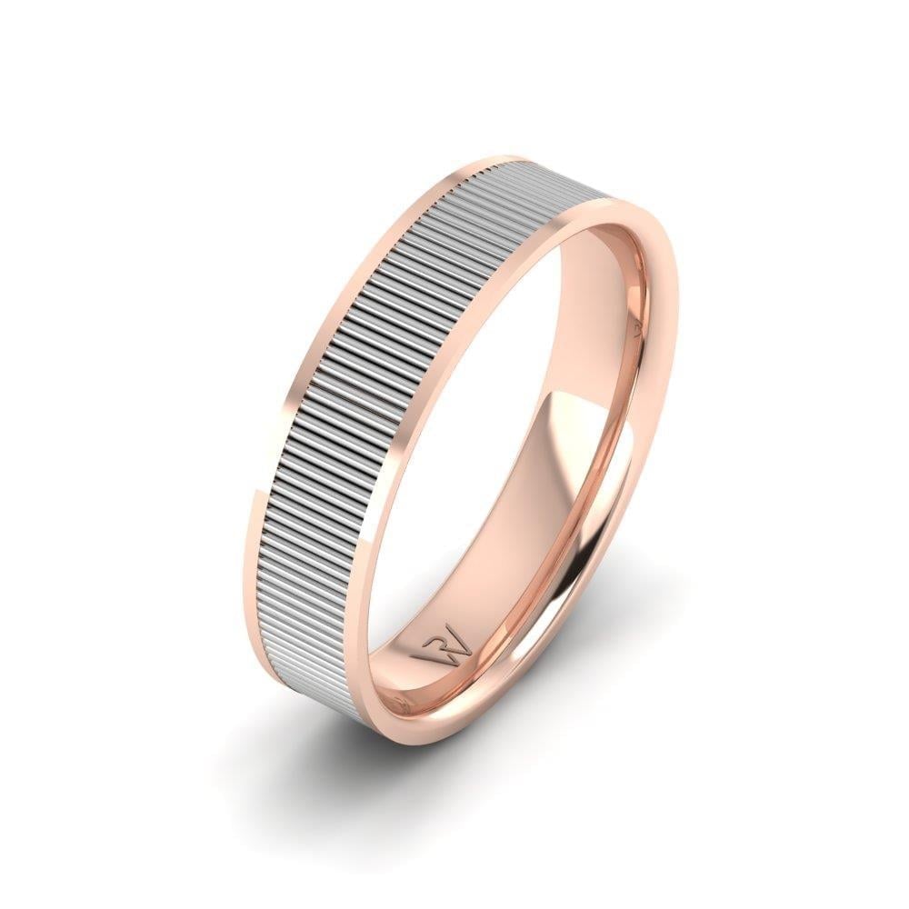 Alliances modernes homme Radiave Or Rose et Blanc
