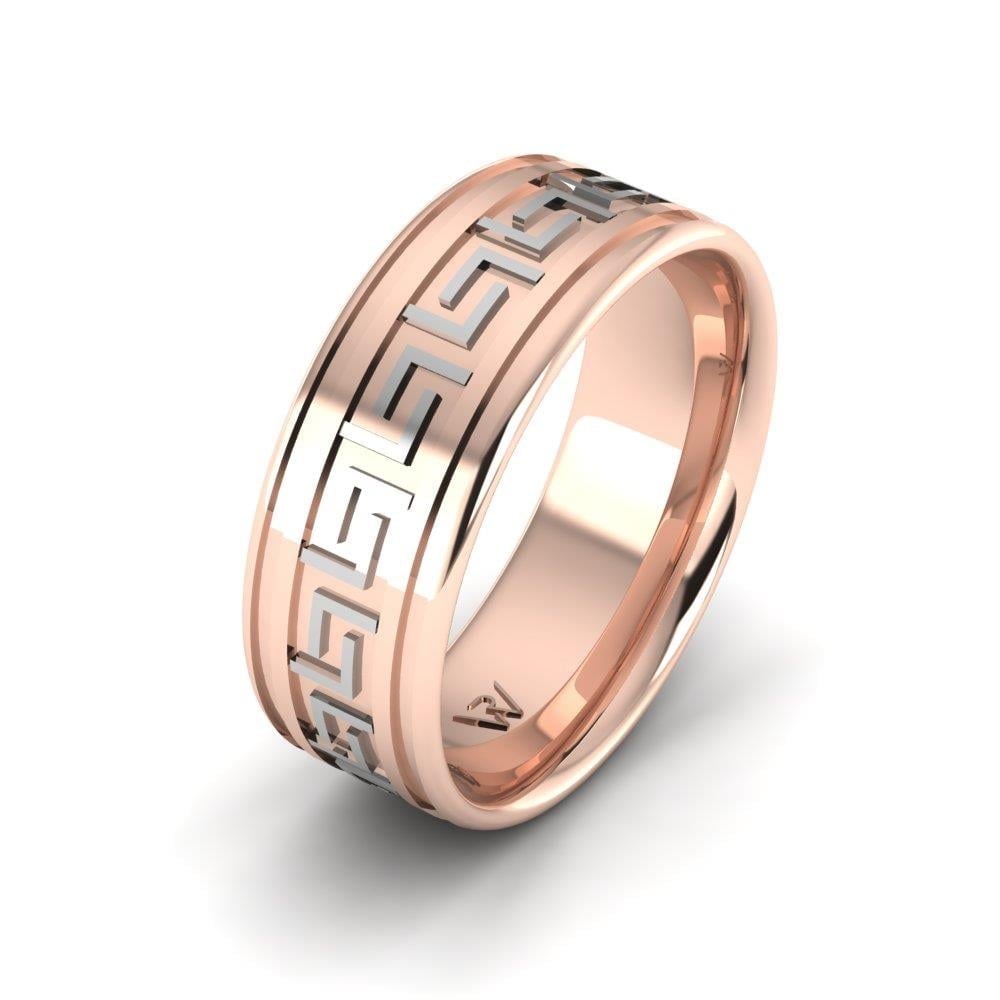 Alliances modernes homme Reveriecircle Or Rose et Blanc