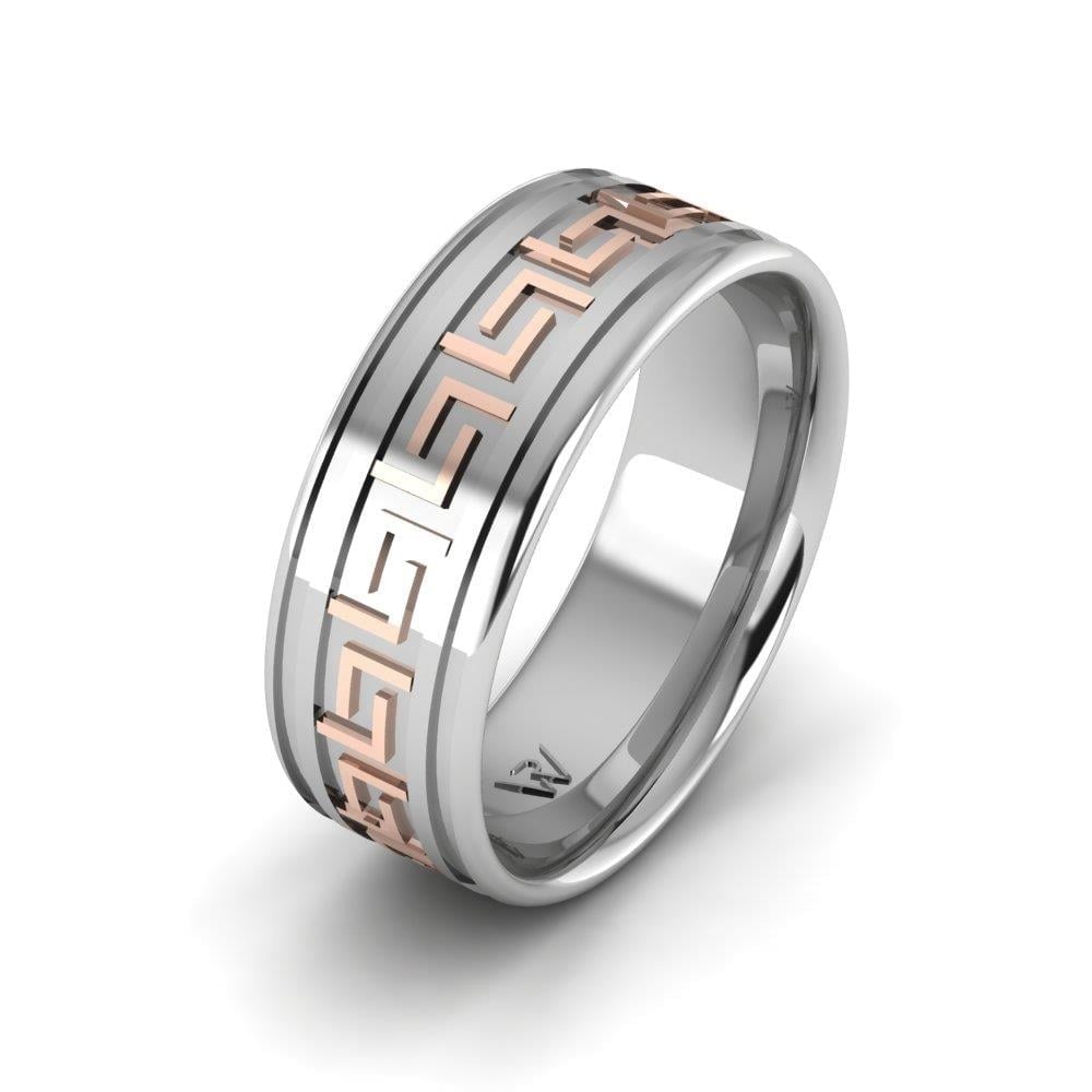 Alliances modernes homme Reveriecircle Or Blanc et Rose