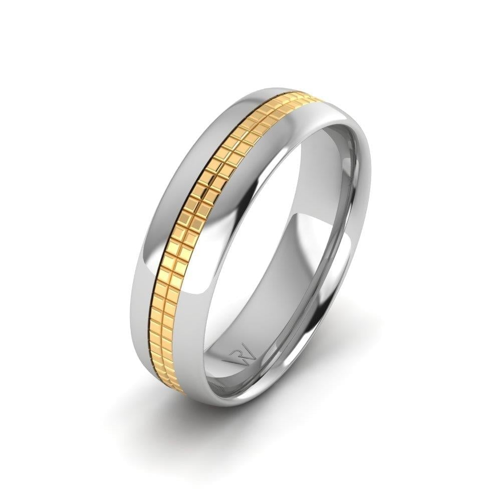Alliances modernes homme Romancea Or Blanc et Jaune