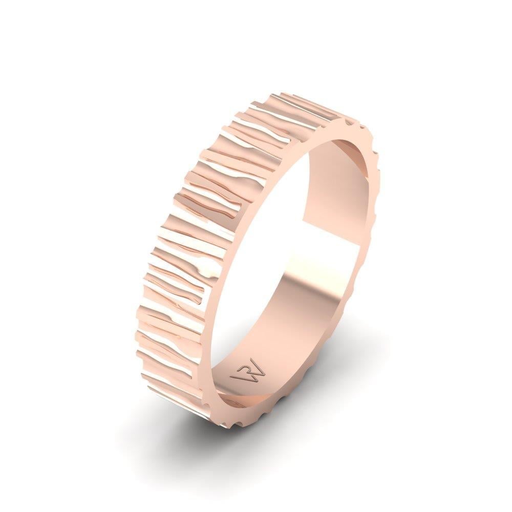 Alliances modernes homme Rosybliss Or Rose