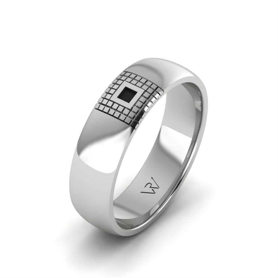 Alliances modernes homme Shamrock Or Blanc