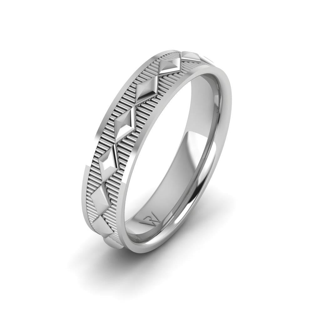 Alliances modernes homme Sparklust Or Blanc