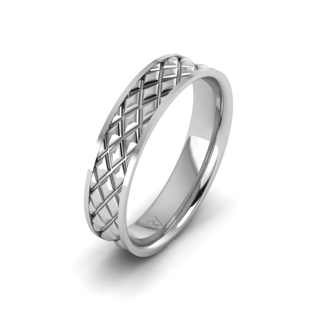 Alliances modernes homme Uniqueify Or Blanc