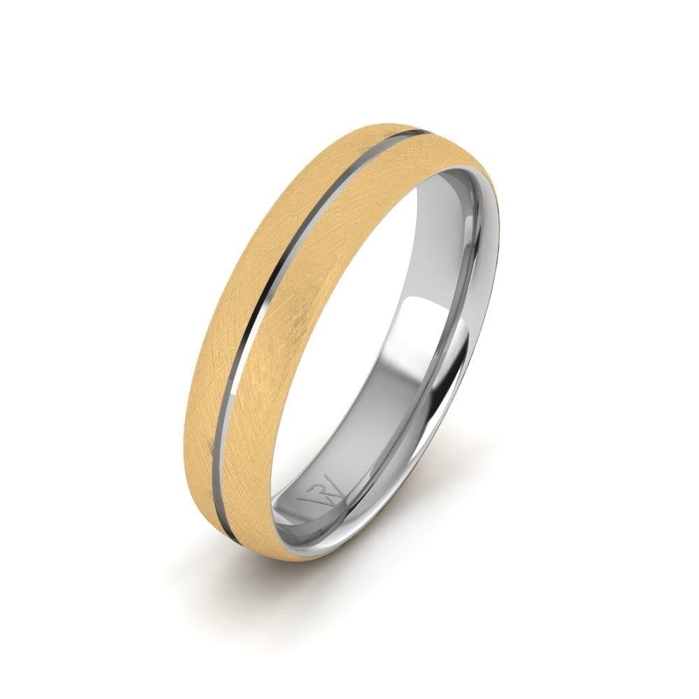 Alliances modernes homme Unitywave Or Blanc et Jaune