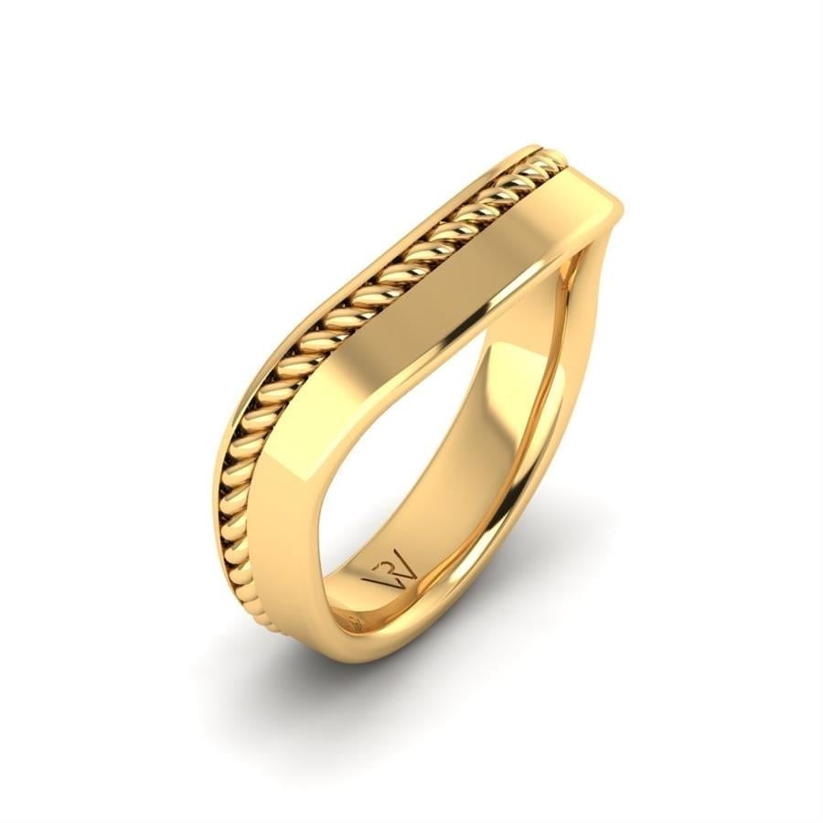 Alliances modernes homme Vittoria Or Jaune