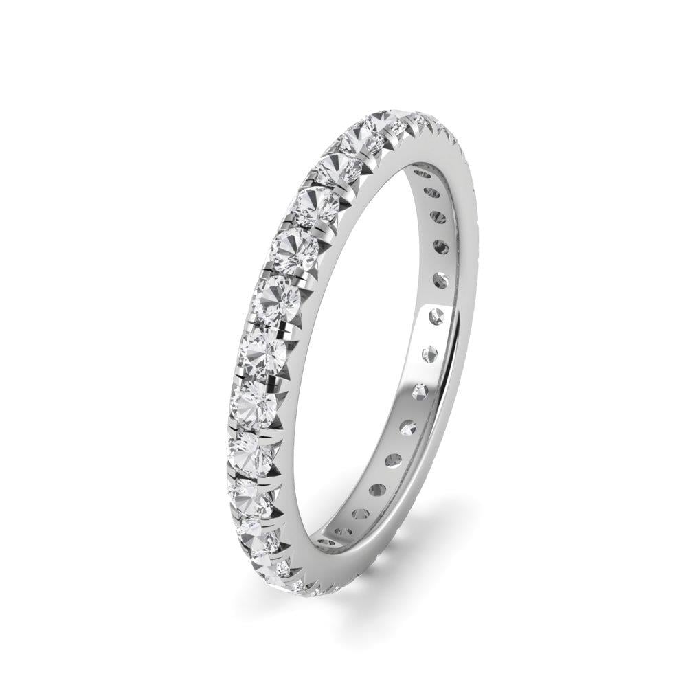 Bagues Amélia Or Blanc Diamant 1.2 ct