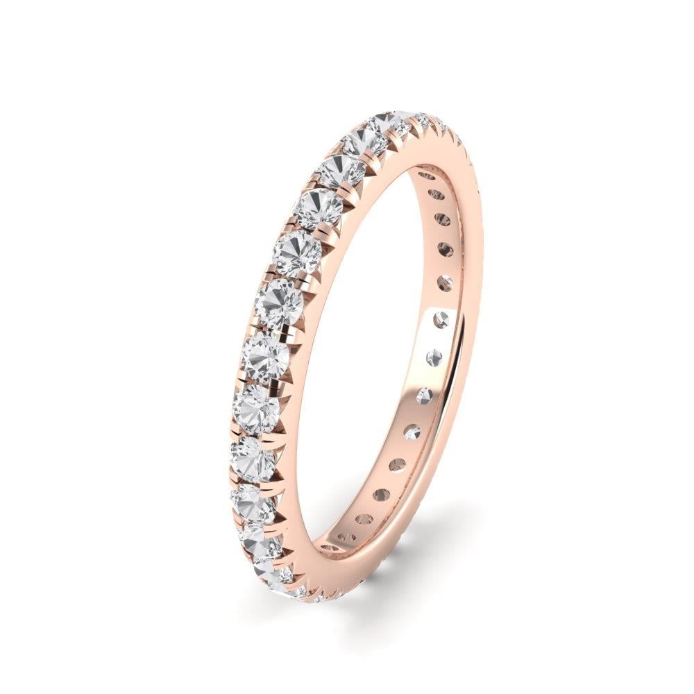 Bagues Amélia Or Rose Oxyde de zirconium 1.2 ct