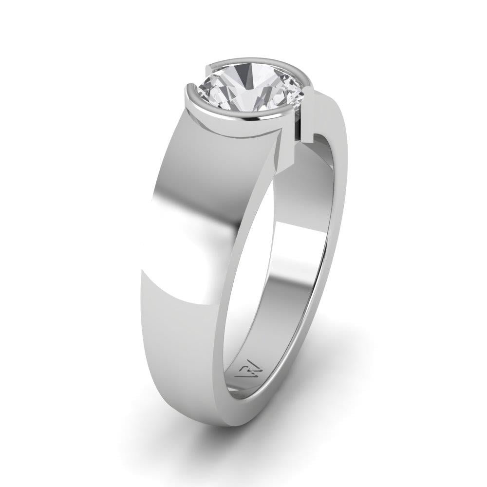 Bagues Auriane Argent Rhodié Blanc Diamant 1 ct