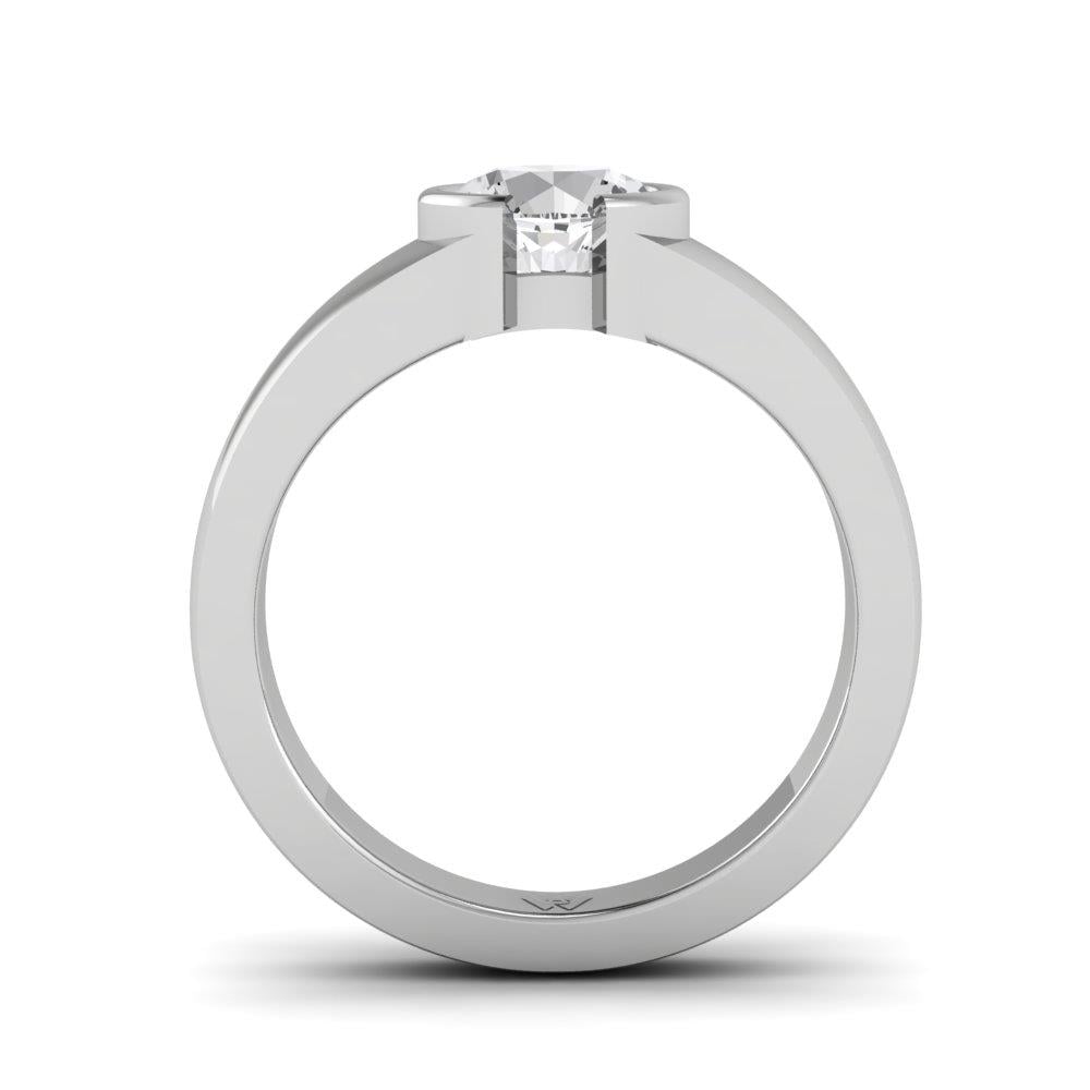 Bagues Auriane Argent Rhodié Blanc Oxyde de zirconium 1 ct